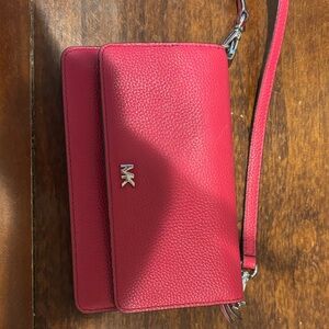 Michael Kors Cherry Leather Wristlet